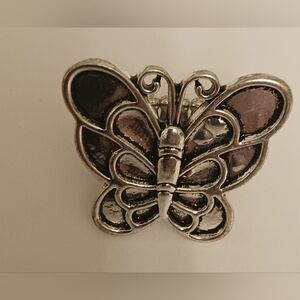 NEW Stretchy Back Brass Tone Butterfly Ring. Super Cute. One size fits most.